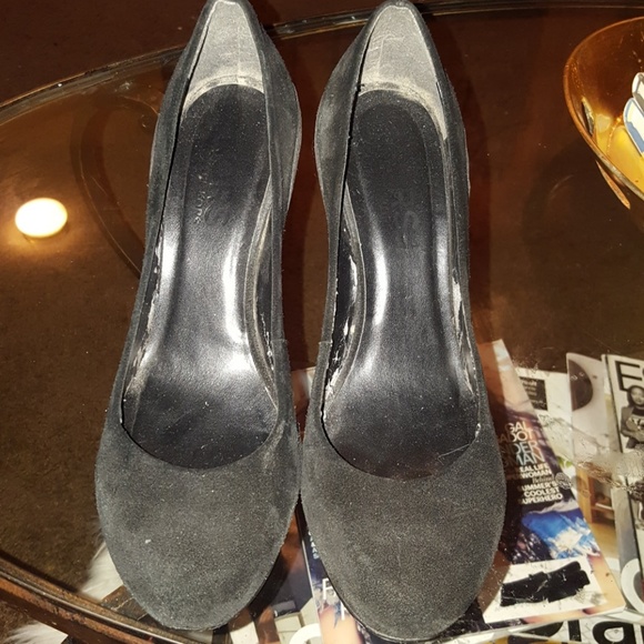 Michael Kors Black Suede Wedges - Picture 2 of 7